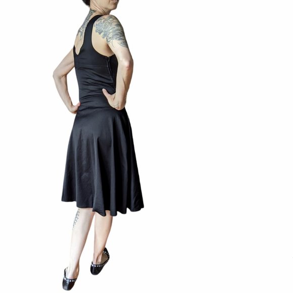 Folter Black Widow Spider Spiderweb Dress Halloween Retro Goth RARE - Picture 5 of 15